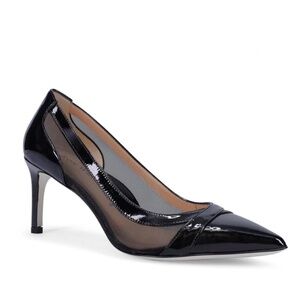 New Ron White Caitlyn Onyx Pump Black Patent Leather Sz 7.5